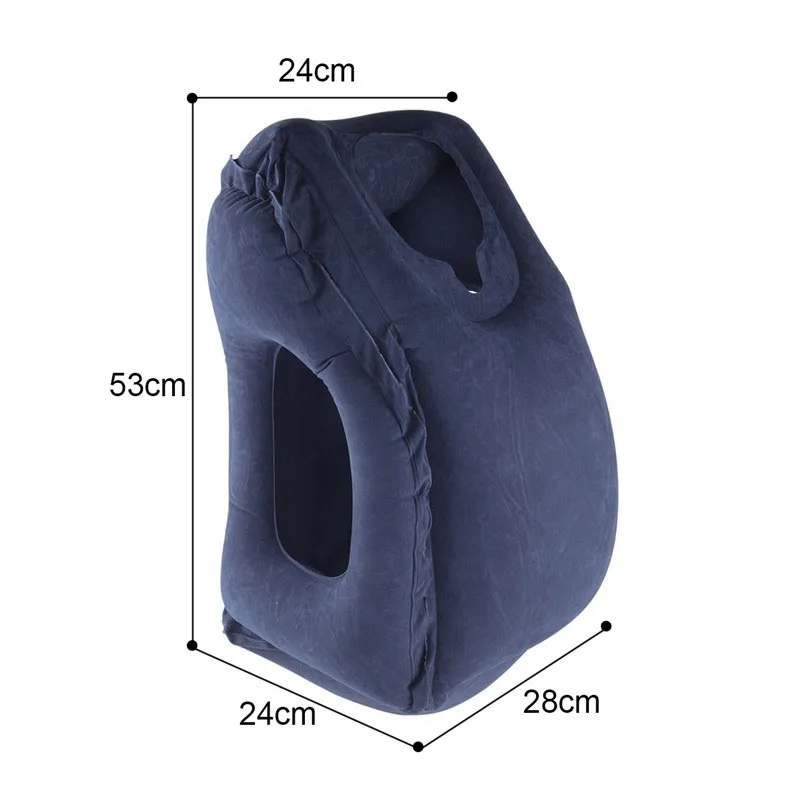 PVC Inflatable Air Travel Pillow Portable Headrest Chin Support Cushions for Airplane Plane Car Office Rest Neck Nap Pillows