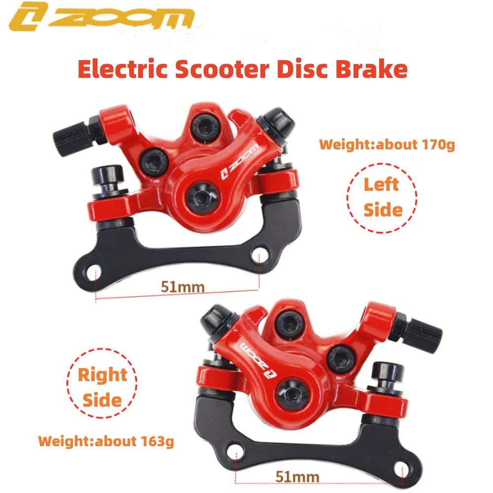 ZOOM Disc Brake For Electric Scooter 10inch Left & Right Electric Brake Caliper With Brake Rotor 110mm 120mm