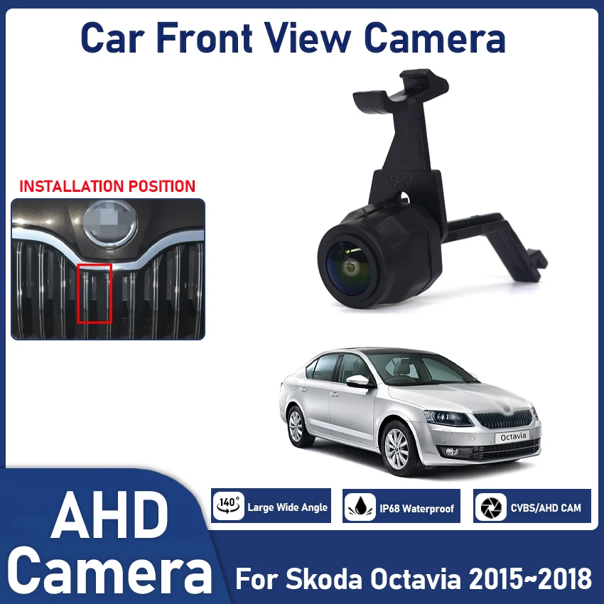 

140° wide angle Waterproof CCD Car Front Logo Camera For Skoda Octavia 2015~2017 2018 Special Front HD Camera high quality