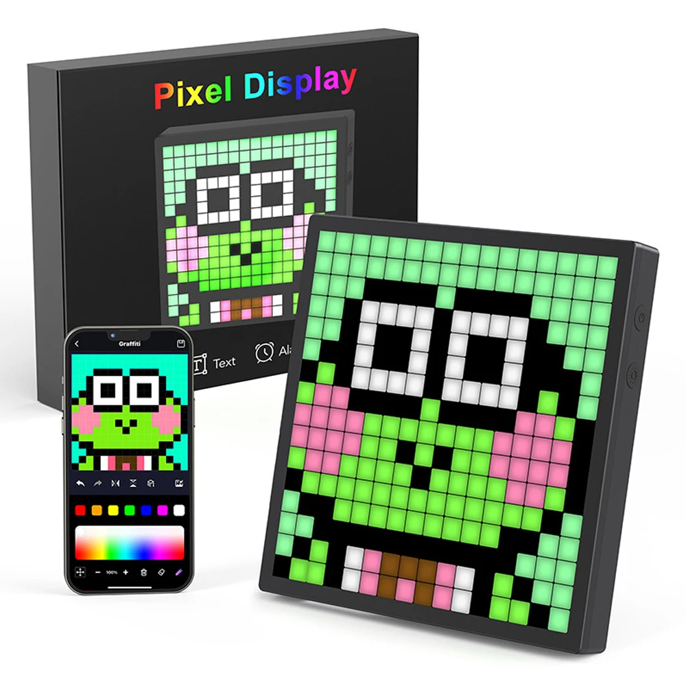 

LED Pixel Display Screen 32x32 RGB LED Matrix Panel Programmable Pixel Art Display Decorative Light USB 5V Bluetooth APP Control