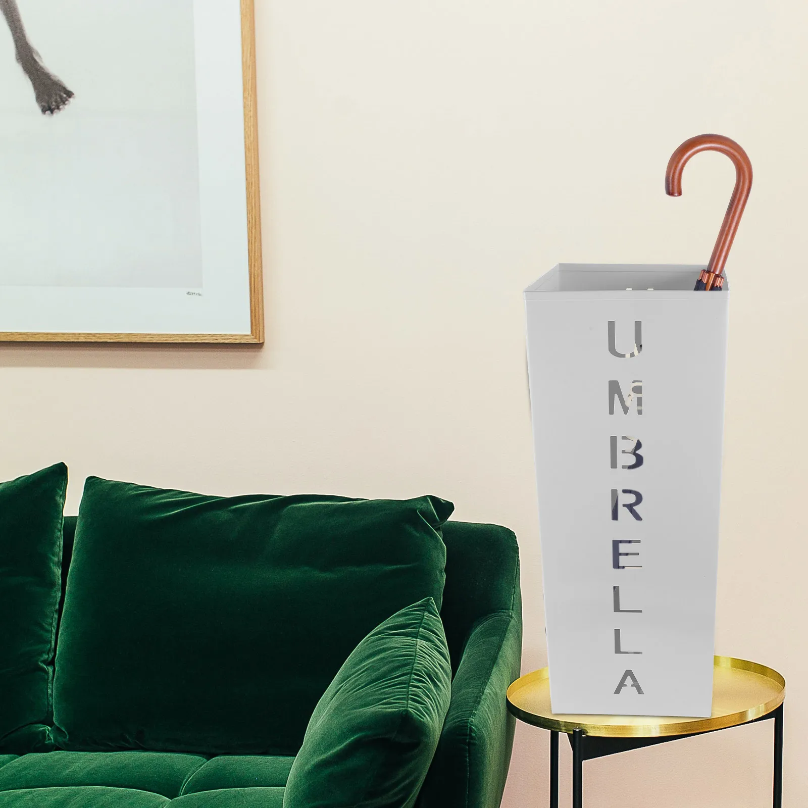 

Compact Metal Umbrella Stand Iron Construction Space-Saving Design for Home Office Hotel Lobby Indoor Storage Rack