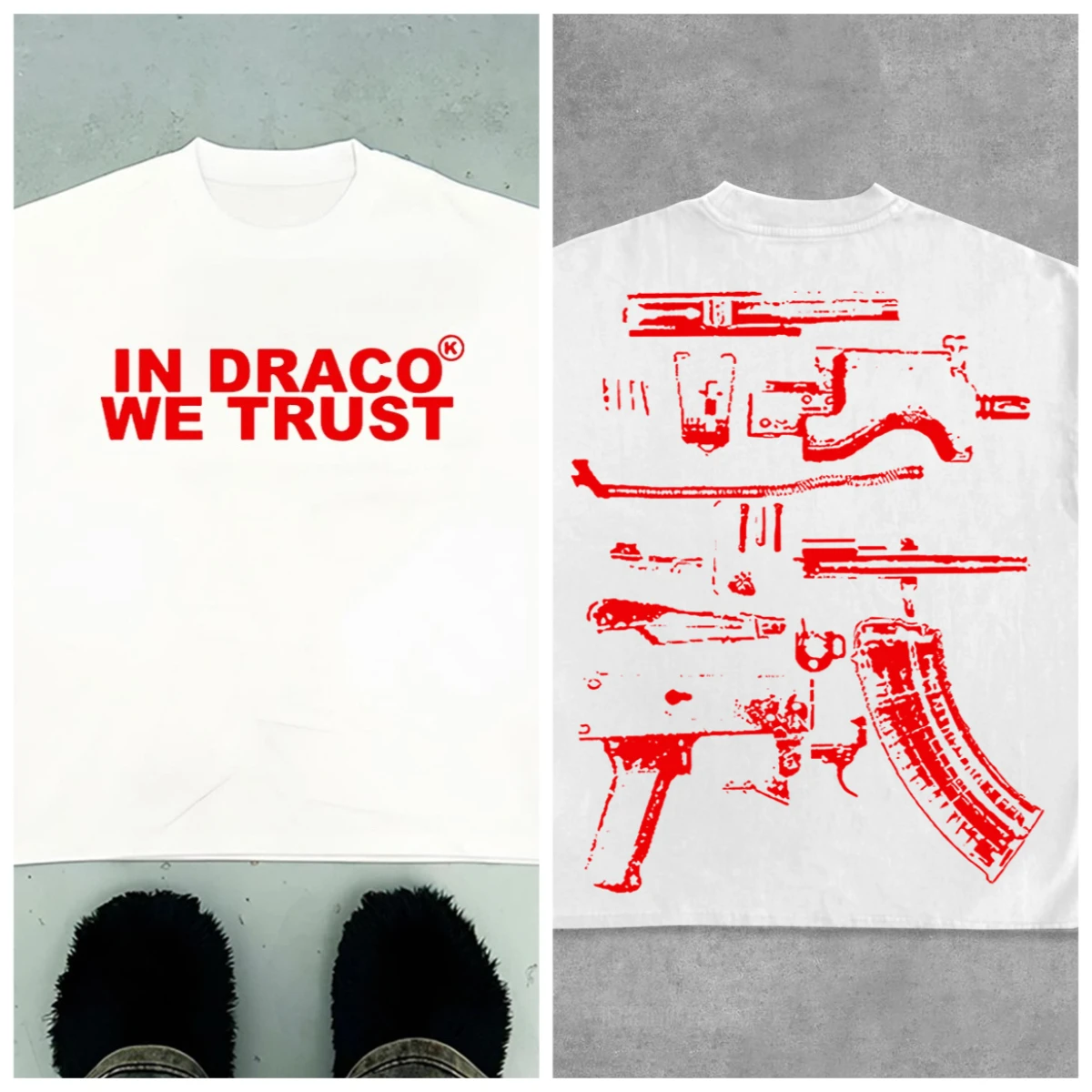 Vintage in Draco We Trust Print Graphics Cotton Casual T-shirt Men Y2K Short Sleeves Oversize T-shirt Streetwear Women Tee Tops