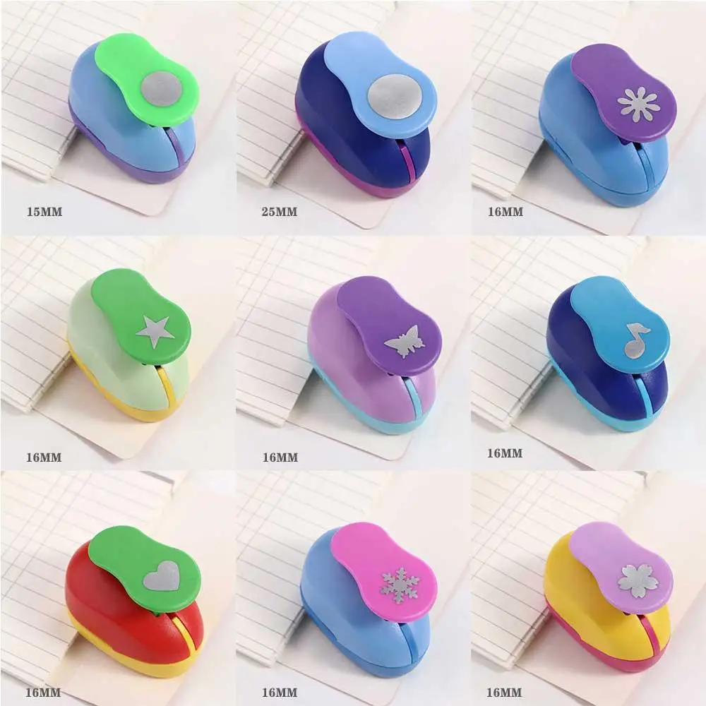 Kids for Paper 9/16/25mm Embossing Punches Kid Toy Children Punches Maker Hole Puncher Scrapbooking Punches Circle Punch