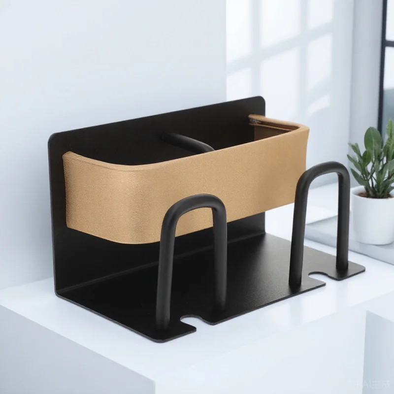 

Wall Mounted Toothbrush Holder Space Aluminum Rustproof Bathroom Organizer for Toothbrush Toothpaste Razor Cup No Drill