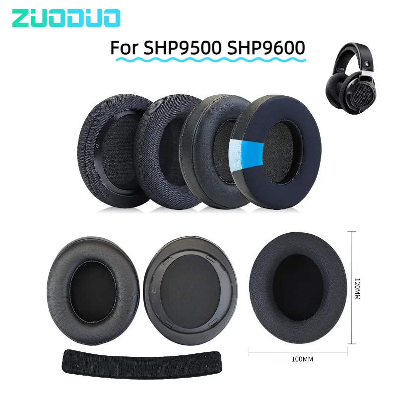 

For Philips SHP9500 SHP9600 Leather/Velvet Headphones Headband earmuff ear pillow ear covers upgraded cooling Gel ear cushions