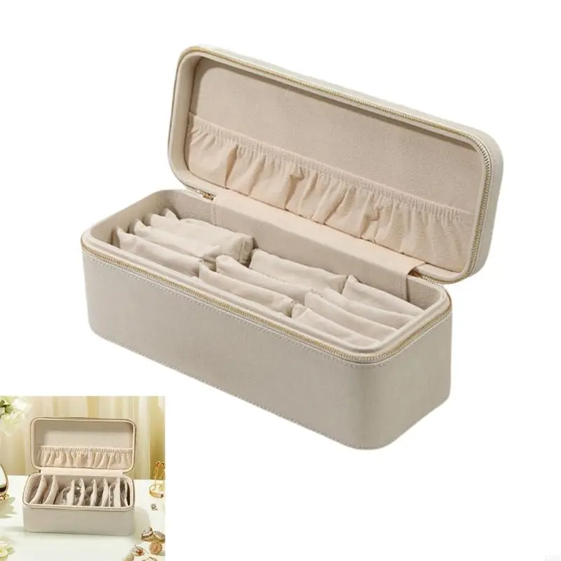 

Bangle Box Jewelry Organizers PU Leather Bracelet Storage Case Small Jewelry Box Suitable for Retail Stores and Home Use