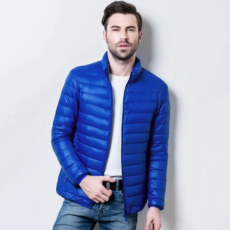 

Ultra Light Jacket Mens White Duck Down Jacket Men Gift Thin Down Feather 2024 Winter Autumn Male Casual Coat