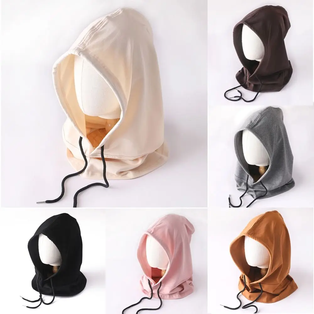 

Модная мягкая хлопковая Балаклава, ветрозащитная зимняя шея, теплый легкий тонкий шарф с капюшоном, спортивные головные уборы на открытом воздухе, шапки унисекс