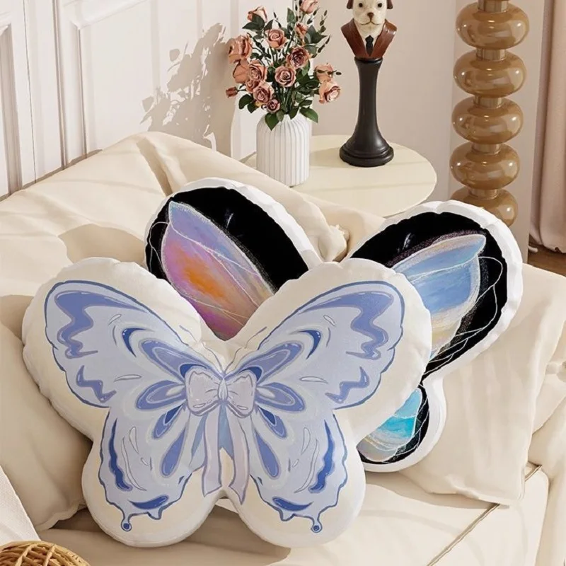

Butterfly Girl Style Pillow Velvet Atmosphere Living Room Sofa Pillow Office Napping Pillow