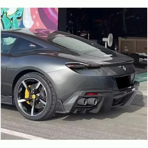 Picture 6: For Roma Real Dry Carbon Fiber Body Kit Rear Bumper Lip Spoiler Diffuser