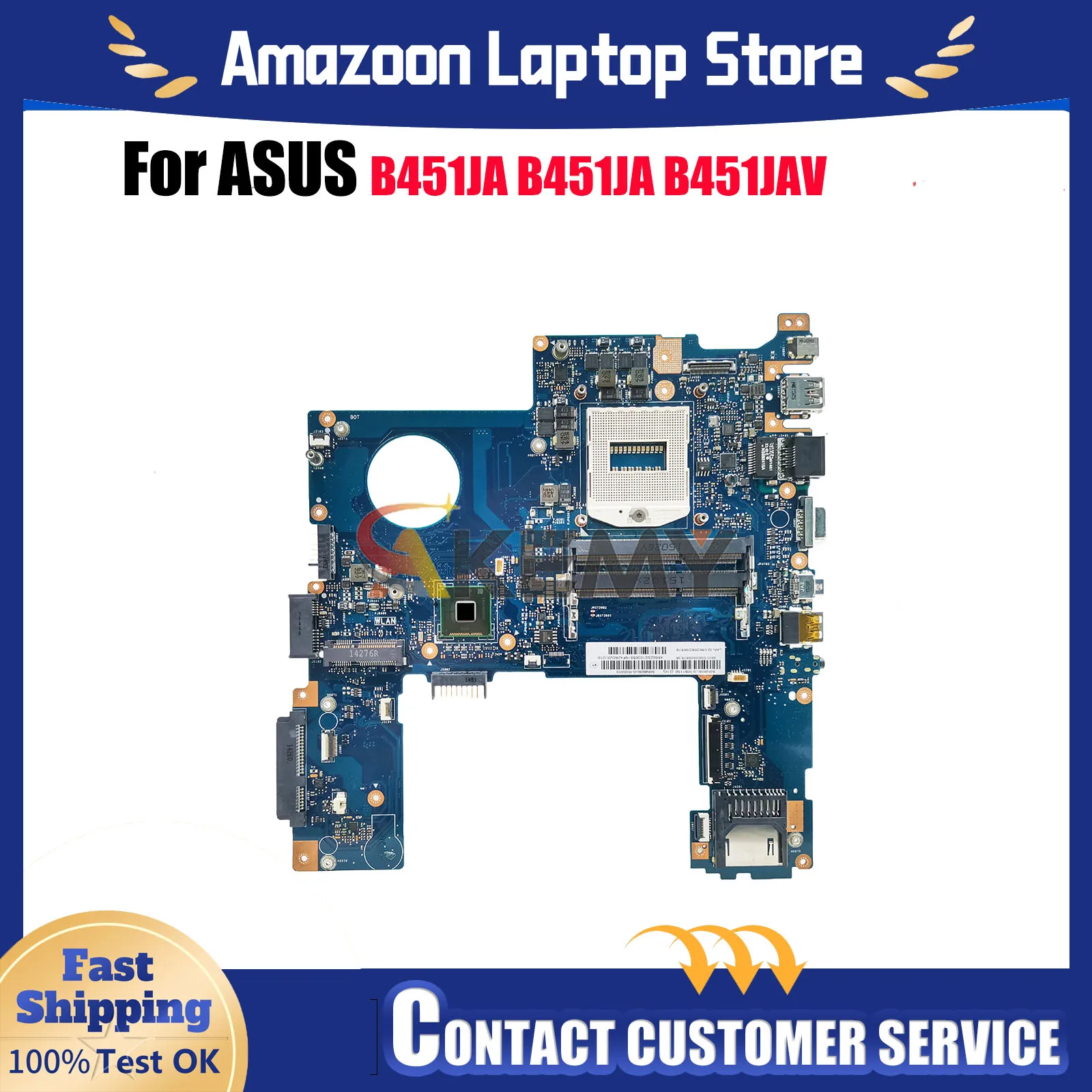 

B451JA Laptop Motherboard For ASUS ExpertBook B451JA B451J B451JAV Notebook Mainboard in stock 100% tests OK fast shipping