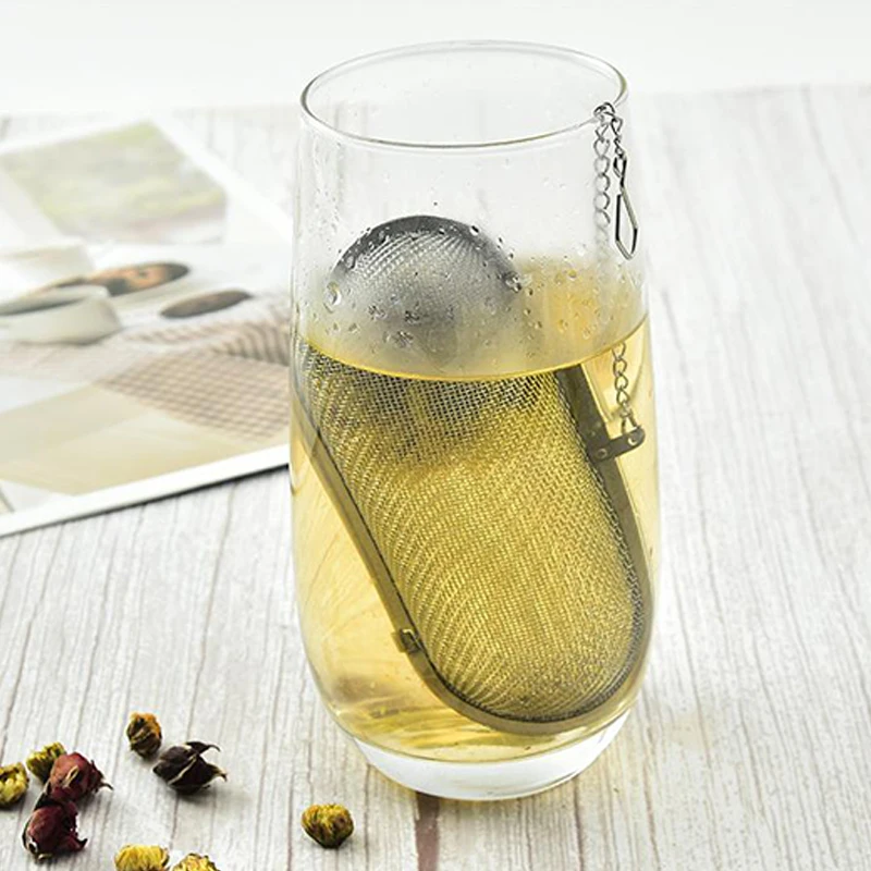 Edelstahl Kochen Gewürze Infuser Fein Mesh Lose Tee Kräuter Sieb Mehrzweck Rückstände Filter Für Haushalt