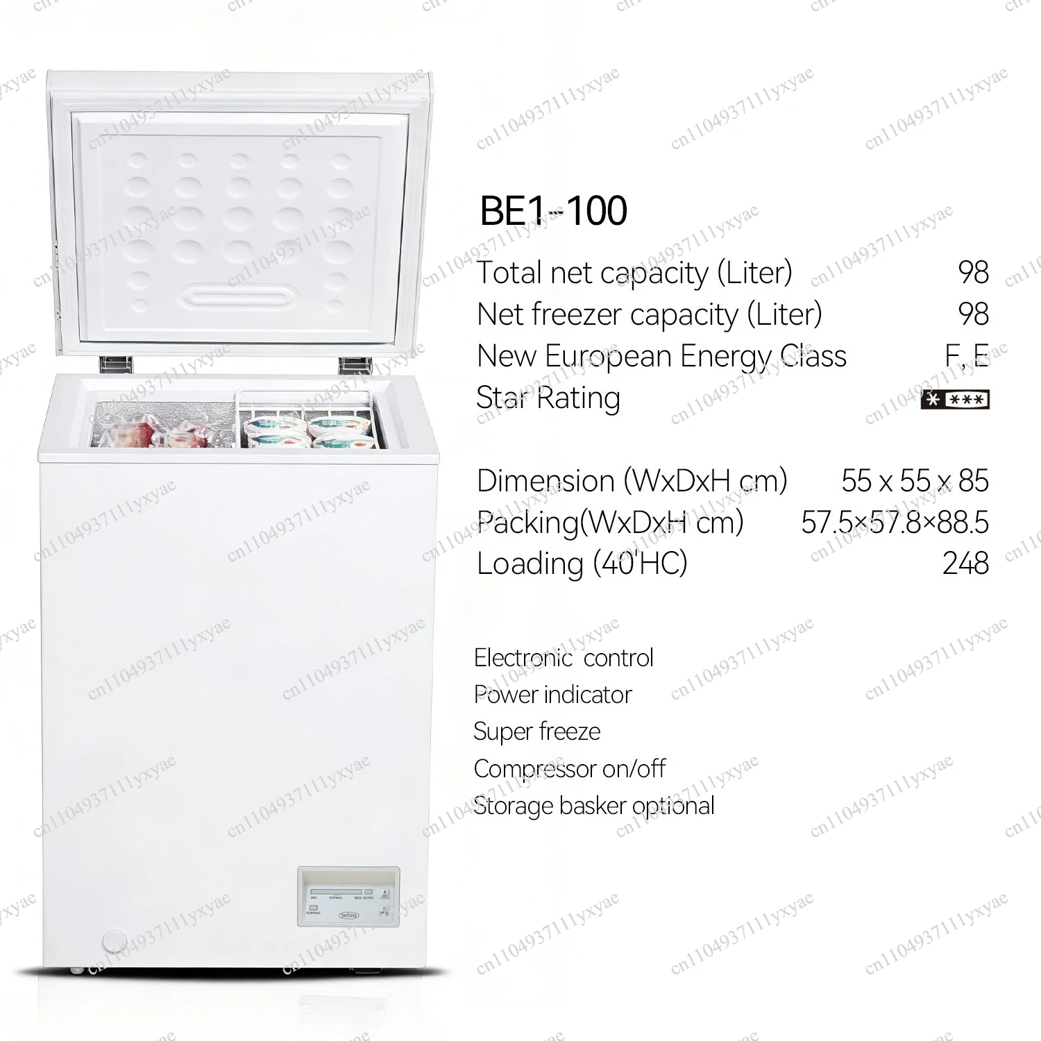 Grade Energy Efficiency Portable Household Mini Freezer Dual Use Full Freezer Small Refrigerator for Home Kitchen Bedroom