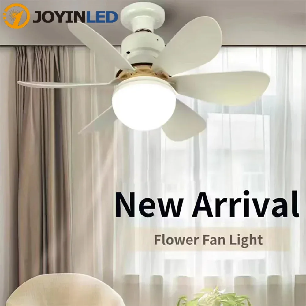 

40CM/52CM E27 Ceiling LED Fan Light with Remote Control for Dimming 3-Speed Wind Living Room Study Household Use Light Fixture