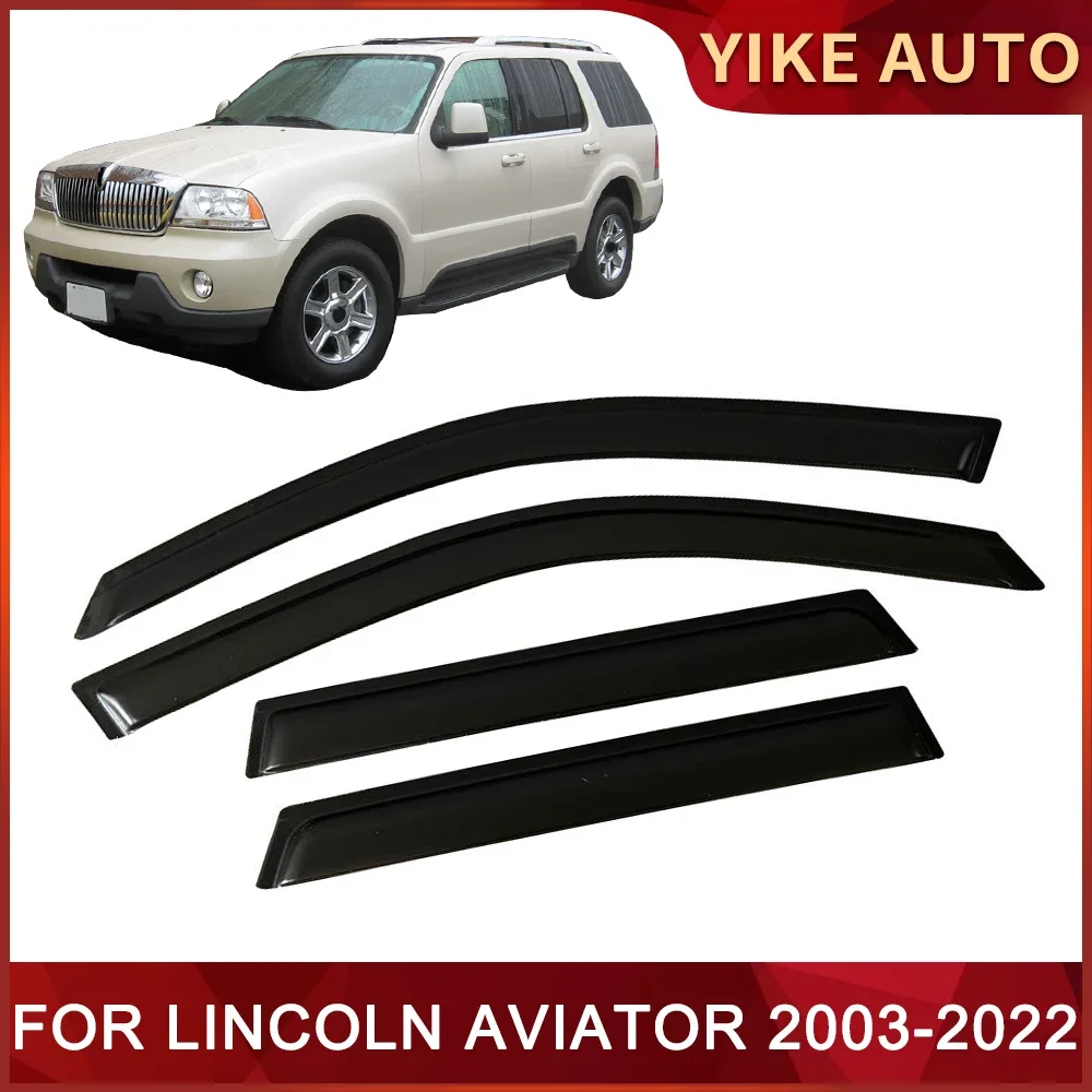 

Оконный козырек для LINCOLN AVIATOR 2003-2024, Погодоустойчивый дверной козырек, защита от ветра, солнца, дождя, боковые окна, ветровые дефлекторы, автозапчасти