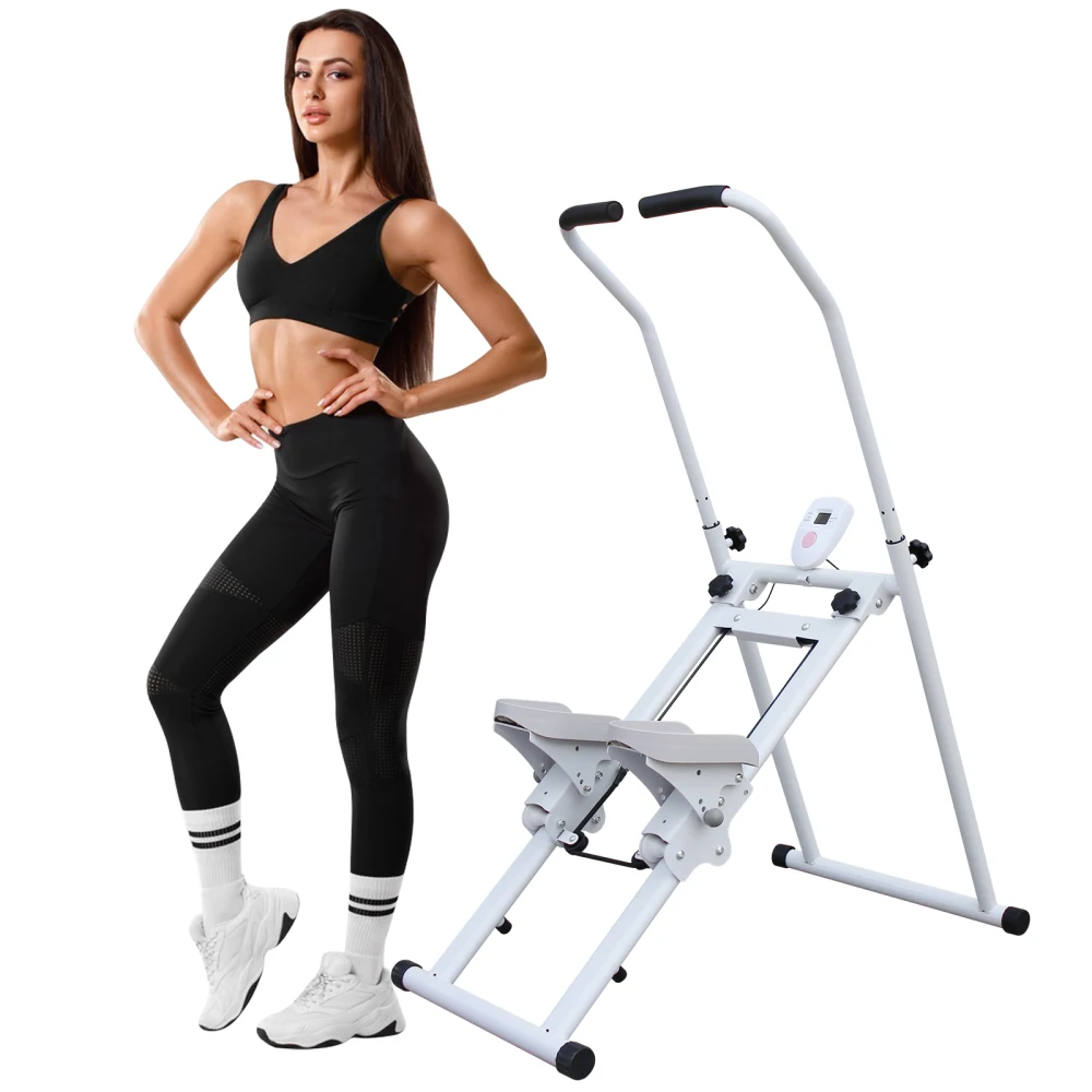 

Stair Stepper Folding Vertical Cardio Exercise Climber Stair-Master for Exercise at Home Full Body Workout Machine withHandlebar