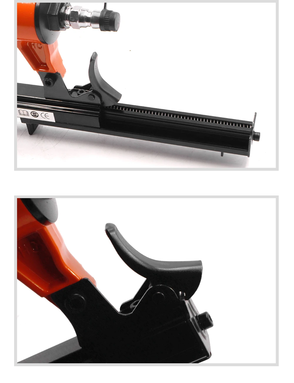 Reilyn 21GA Druckluft-Tacker 8016, pneumatischer Polstertacker, Druckluft-Nagelpistole, kleiner Tacker für Sofas – Detail 9