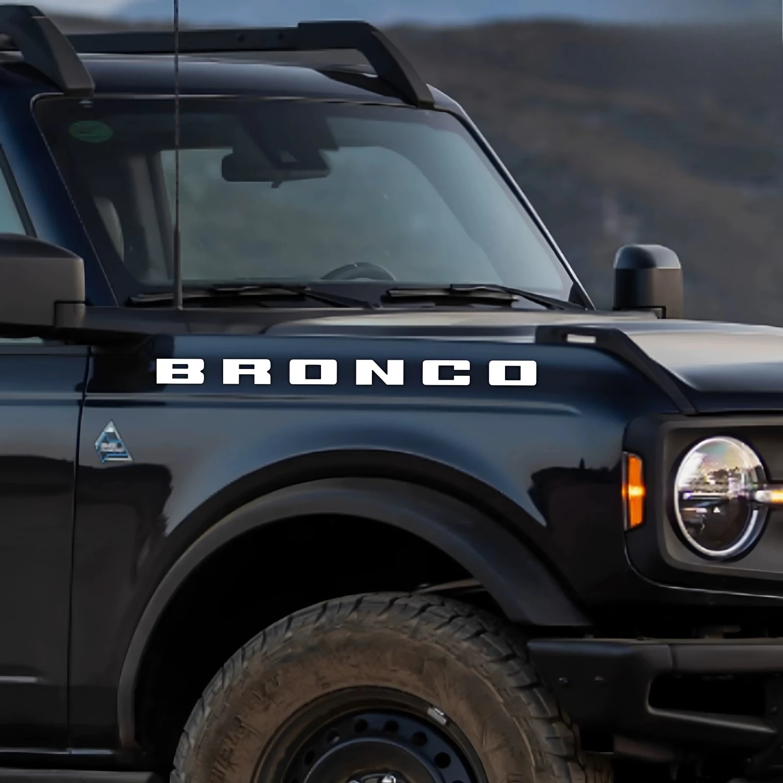

Suitable for Ford Liema Sticker, Latte Flower Front Decal, Waterproof Car Sticker BRONCO Body Sticker, Car Decoration Sticker