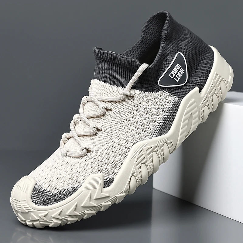 Vent Perforated Mesh Casual Sport Sneakers for Men Summer Cushioned Outsole Anti Abrasion Daily Outdoor Workout Footwear