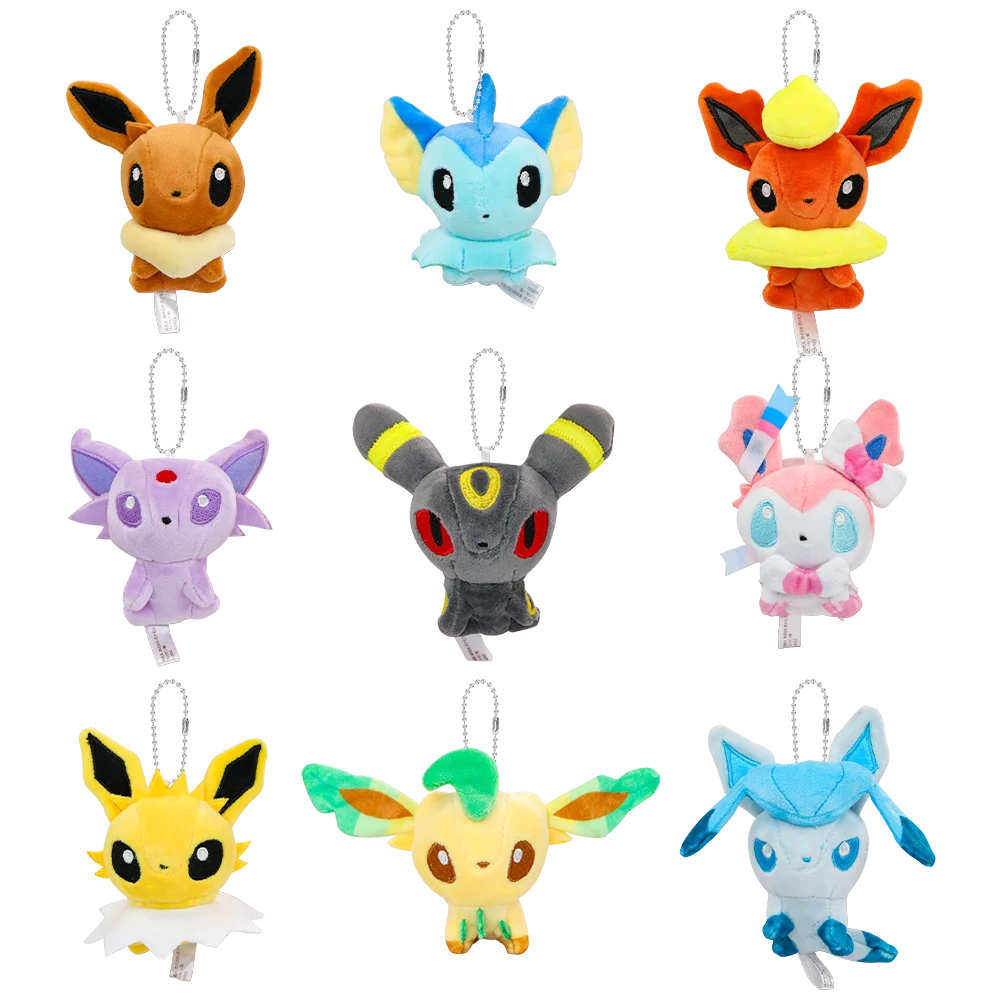 Peluches de Pokemon Eevee, Umbreon, Sylveon, Espeon, Vaporeon, Llavero de Peluche, Eevee, Leafeon, Flareon, Jolteon, Muñeco de Peluche, Regalos para Niños