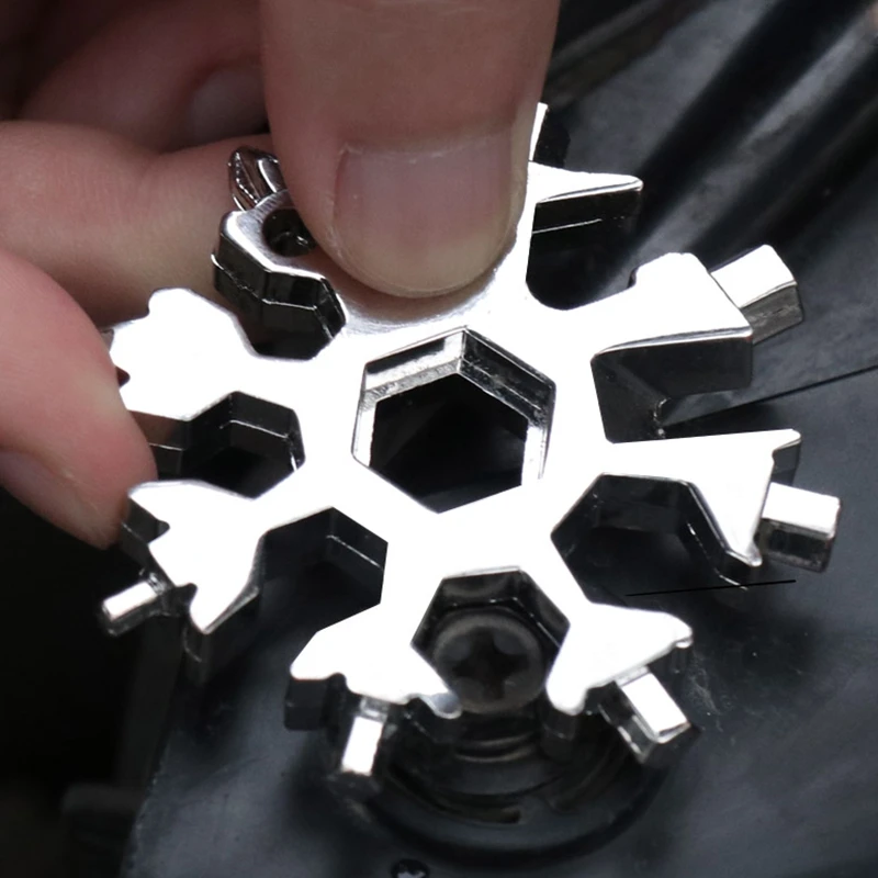 18 in 1 EDC Multifunction Torque Snowflake Wrench Alloy Steel Portable Hexagonal Universal Octagonal Screwdriver Household Tool