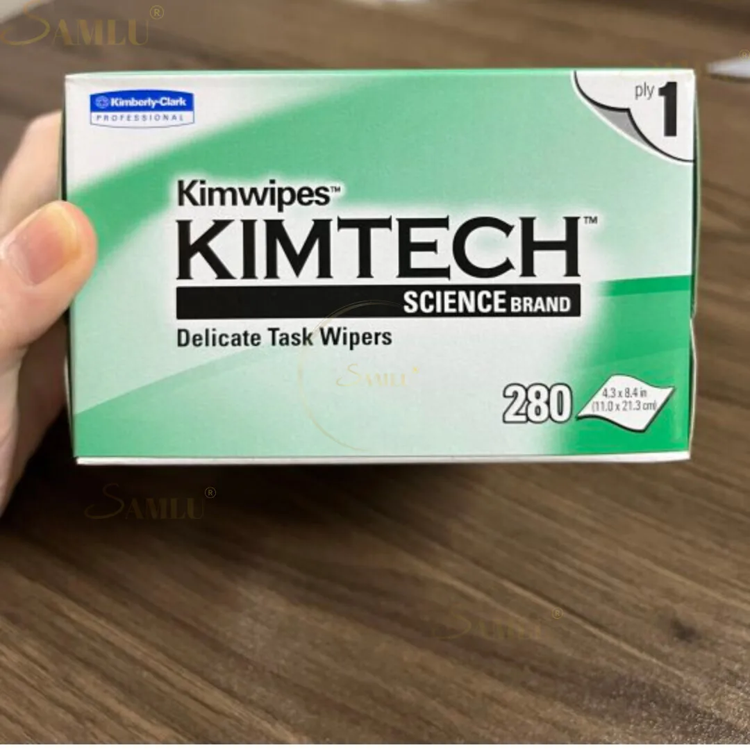 Kimwipes, заводская цена, 280 листов, KIMTECH, волоконная бумага для чистки, влажные салфетки, волоконная бумага для чистки, импорт из США