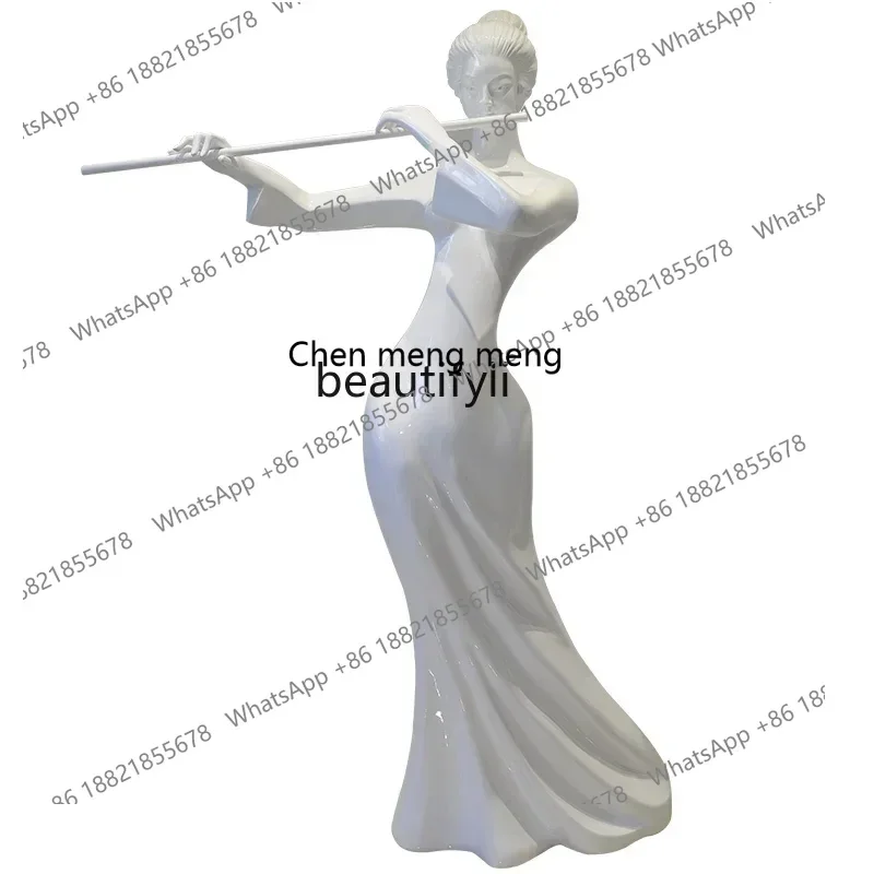 D178  NEW Hotel lobby welcome figure sculpture large floor-to-ceiling ornament aisle, decorative artworks at the entrance of the