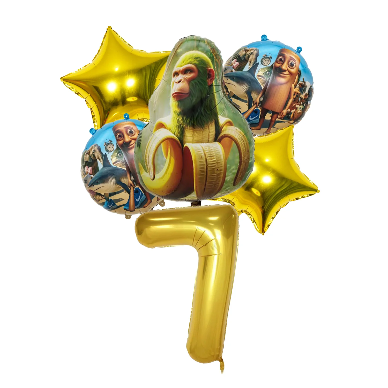 بالونات إيطالية من رقائق الدماغ تونغ تونغ صحور Tralalelo ديكور حفلات أعياد الميلاد للأطفال بالونات عدد لعبة بالون فيلم الألومنيوم #6