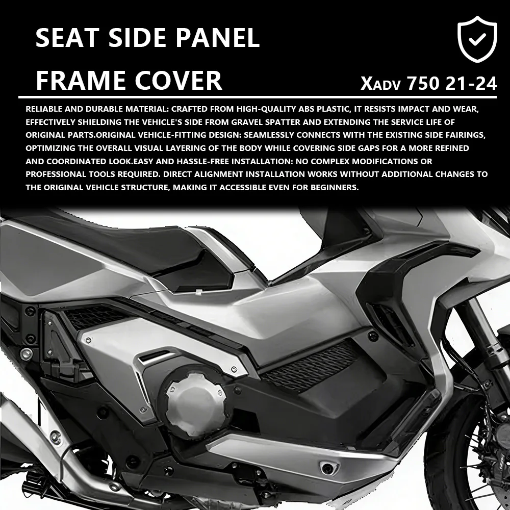 Motorcycle Driver For Honda X-ADV XADV 750 2021 2022-2024 XADV750  Seat Side Cover Frame Side Panel Unpainted Injection Fairings