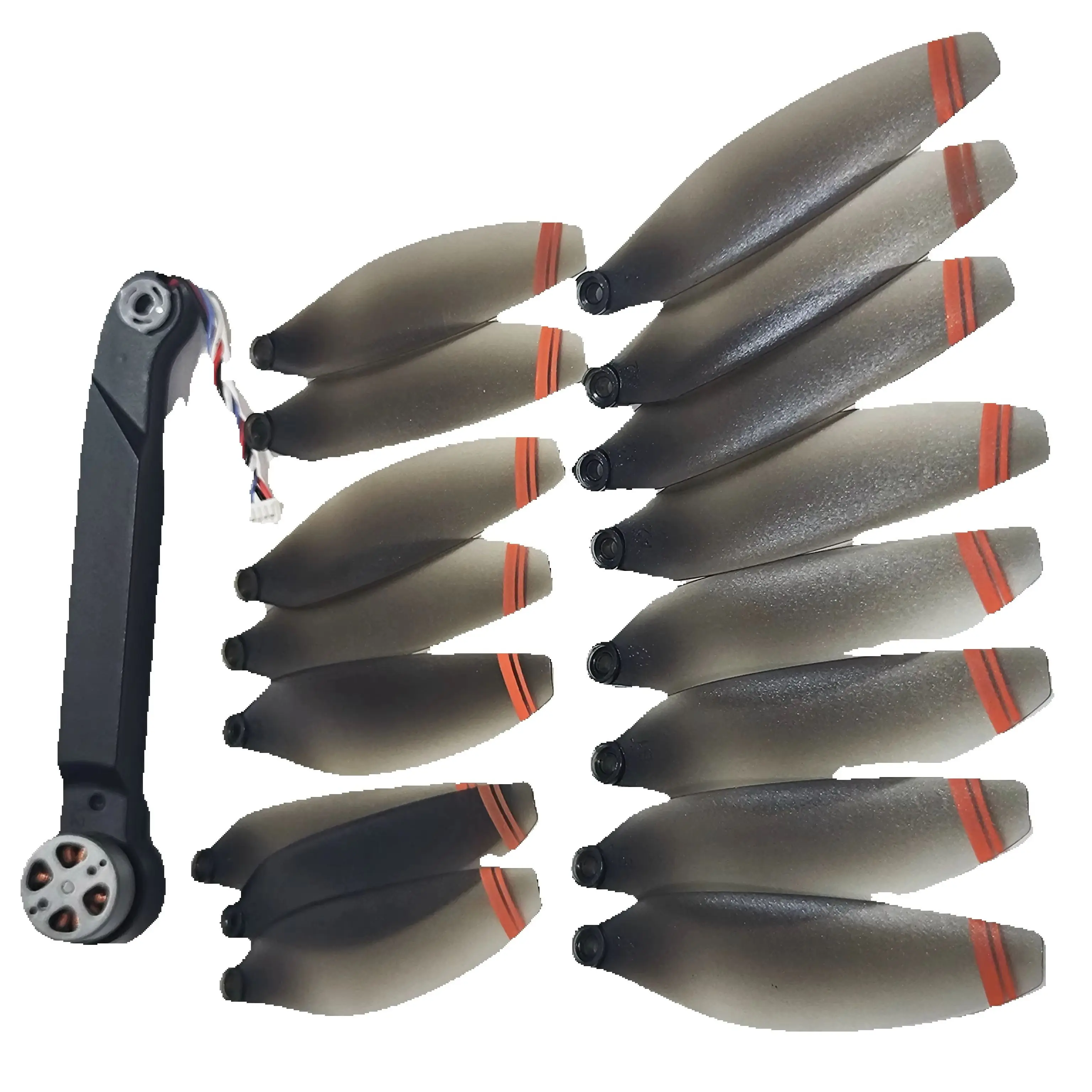 Hélices Originales para Dron AE80 EVO GPS, 16 Piezas + Brazo Trasero con Motor sin Escobillas A para AE8EVO, Piezas Originales para Quadcopter RC Plegable