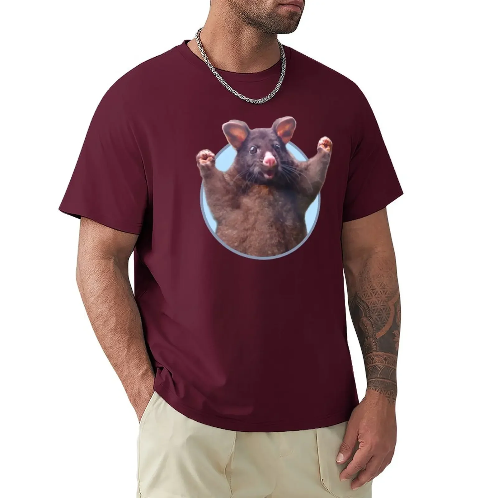 Copy of wahoo rat - positive possum meme (improved) T-Shirt tops blacks summer top t shirt men