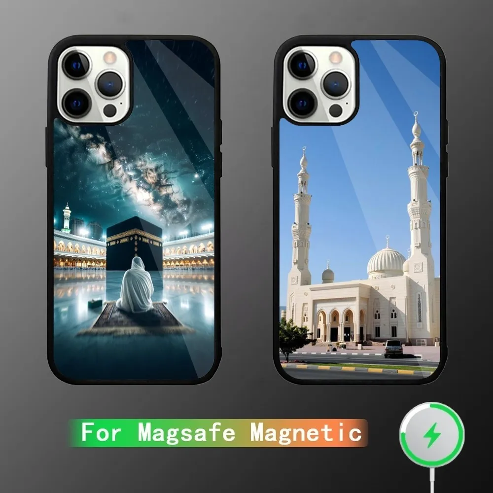 H-Holy Mosque M-Makkah   Phone Case For iPhone 15,14,13,12,11,Plus,Pro,Max Mini Magsafe Magnetic Wireless Charging