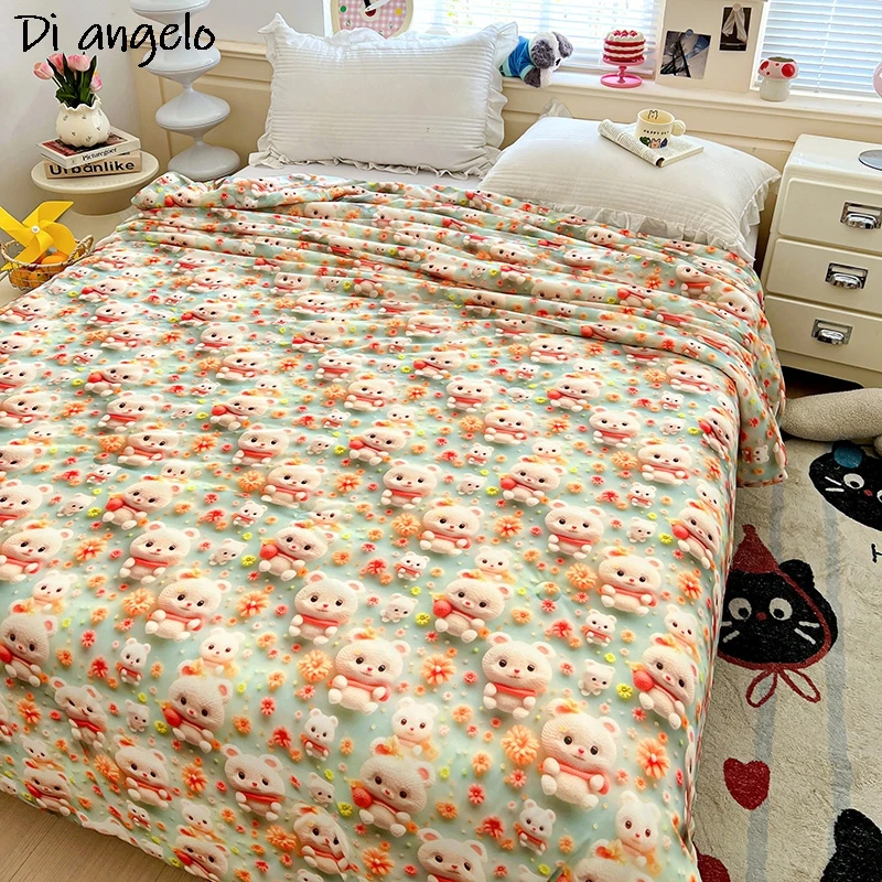 1 قطعة لحاف الصيف 5D الرقمية سوبر مجسمة فول الصويا مكيف الهواء البارد لحاف البطانيات اللحف المفرش غطاء السرير ورقة # /ل