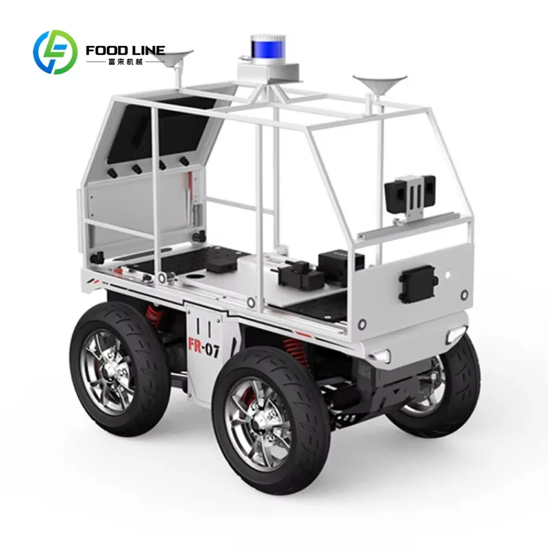 Customized Outdoor 4wd Wheeled Climb Autonomous Mobile Unmanned Vehicle Security Road Patrol Camera Inspection Robot