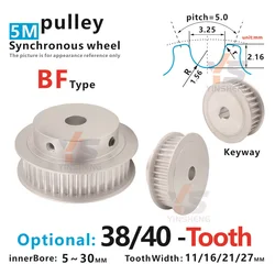 38T 40-tooth BF Type HTD 5M Synchronous wheel Bore/Keyway 5 To 30mm for tooth Width 11/16/21/27MM HTD5M Timing Belts gear pulley