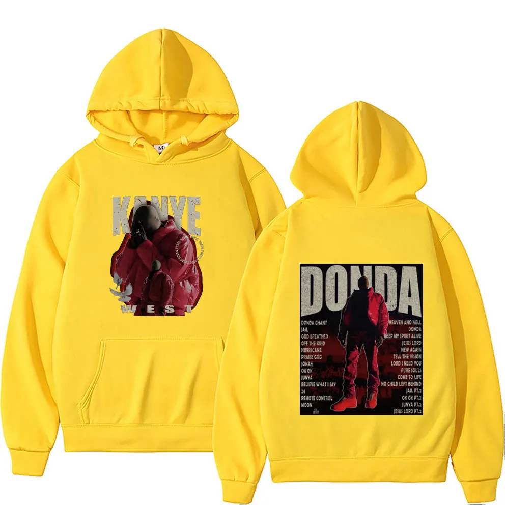 Hot Rapper Kanye West Donda Graphic Hoodies Men's Fashion Hip Hop Punk Style Hoodie Casual Oversized Male Sweatshirt Streetwear