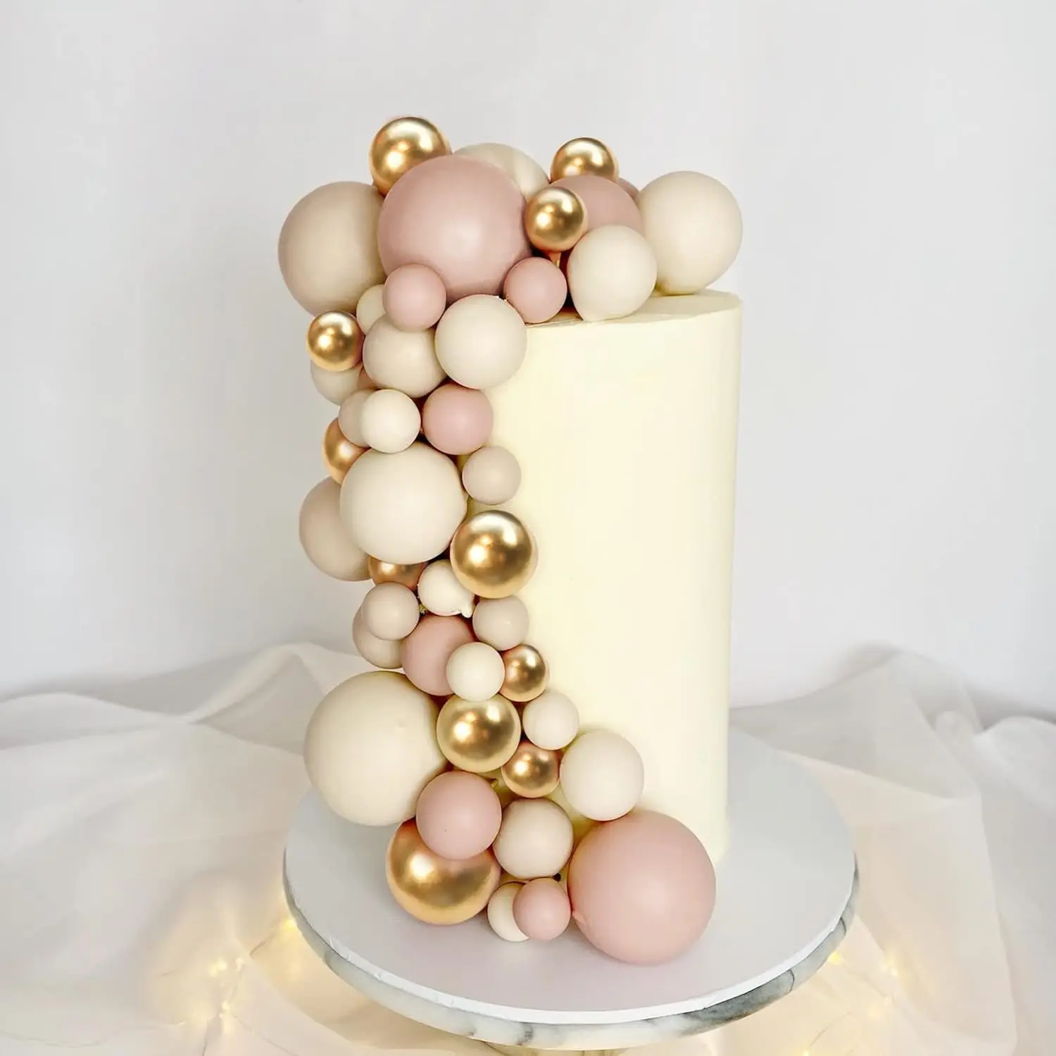 32 Stück Ball kuchen Picks bunte kugelförmige Kuchen deckel Perlen kugeln Cupcake Kuchen einsatz Topper für Geburtstags feier Hochzeits dekor – Detail 6