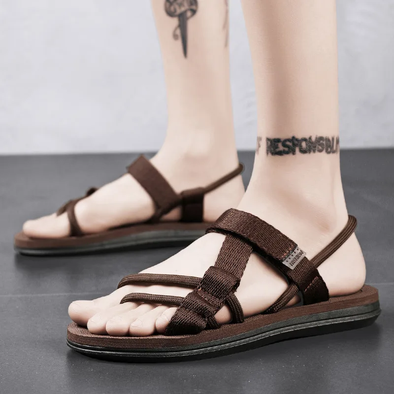 2023 Couples Flat Sandals Trendy Comfortable Anti-slip Men Summer Sandals Lightweight Women Outdoor Flips-flops Sandalias Hombre