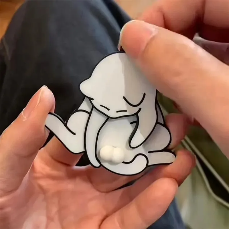 Criativo puxar jogar ovo gato chaveiro brinquedos fidget bonito engraçado rotativo acrílico saco pingente para mulheres chaveiro bolsa acessório