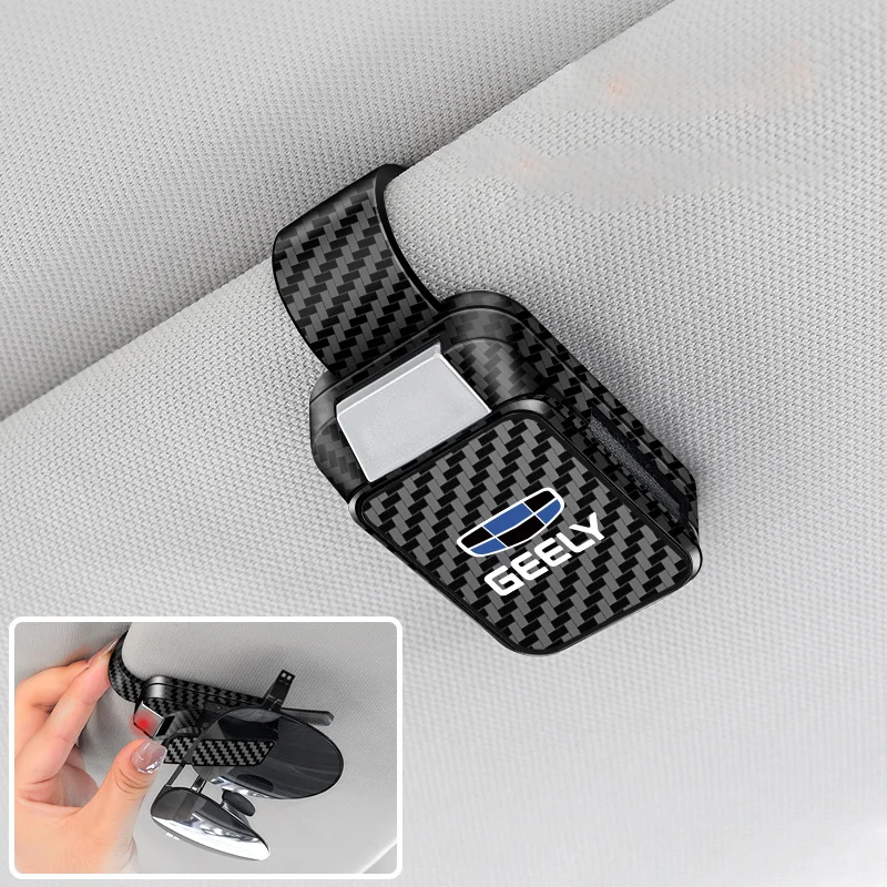 

Car Sun Visor Eyeglass Hanger Clip Glasses Holder ForFor Geely Atlas Coolray Emgrand X7 GT Tugella Preface Jingang ICON Boyue X6