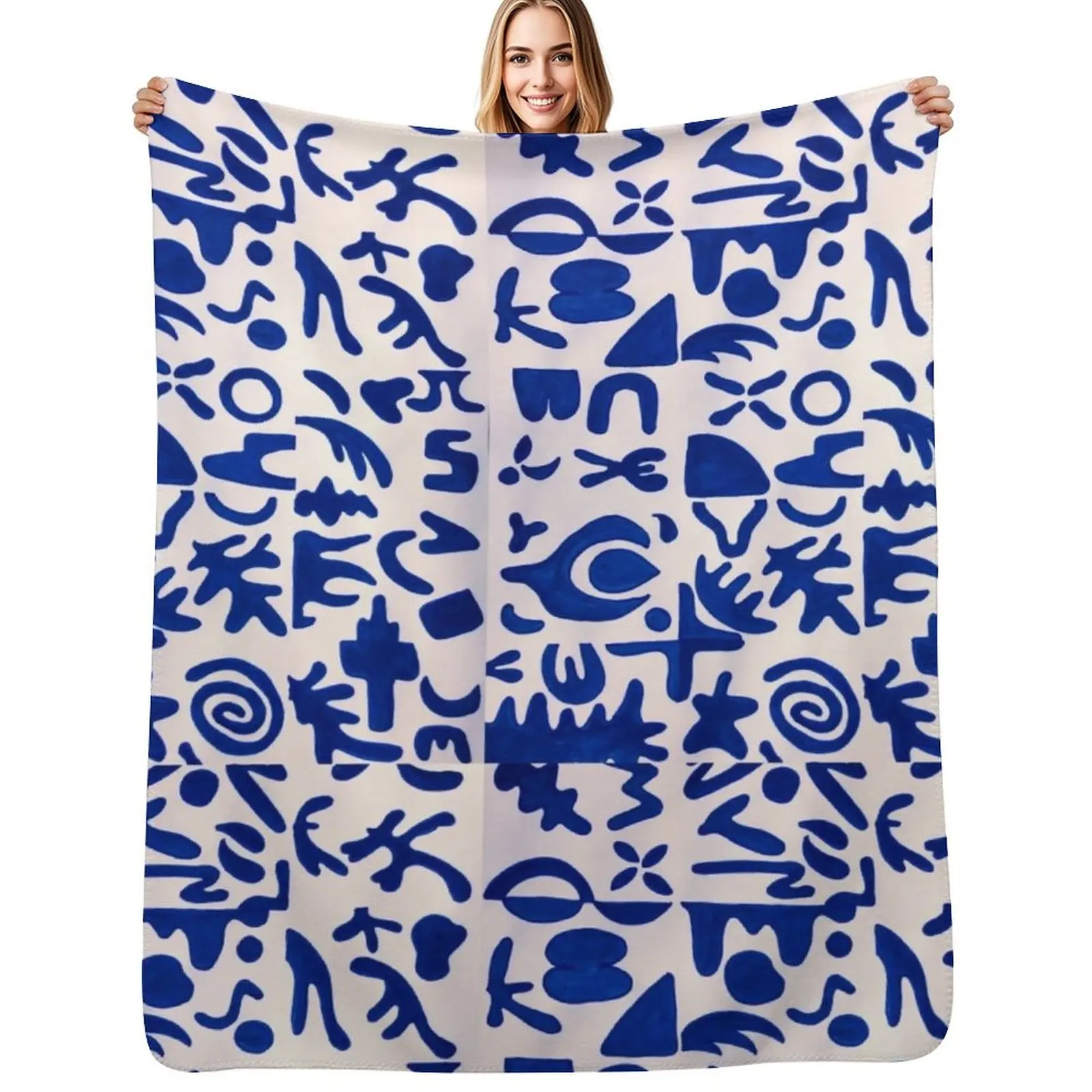 Blue variations Throw Blanket Blankets Sofas Of Decoration Sofa Throw Tourist Plaid on the sofa Blankets