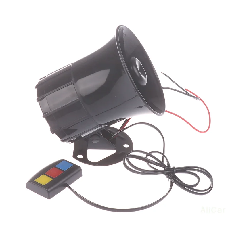 

High-Pitched 3-Tone 12V Horn for Cars & Motorcycles, Police and Fire Siren Loudspeaker, 115DB Visibility.