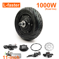 L-faster High Speed 48V 1000W 11 Inch Road Tire  Electric Scooter Bicycle Brushless Hub Motor Wheel With Disc Brake Set