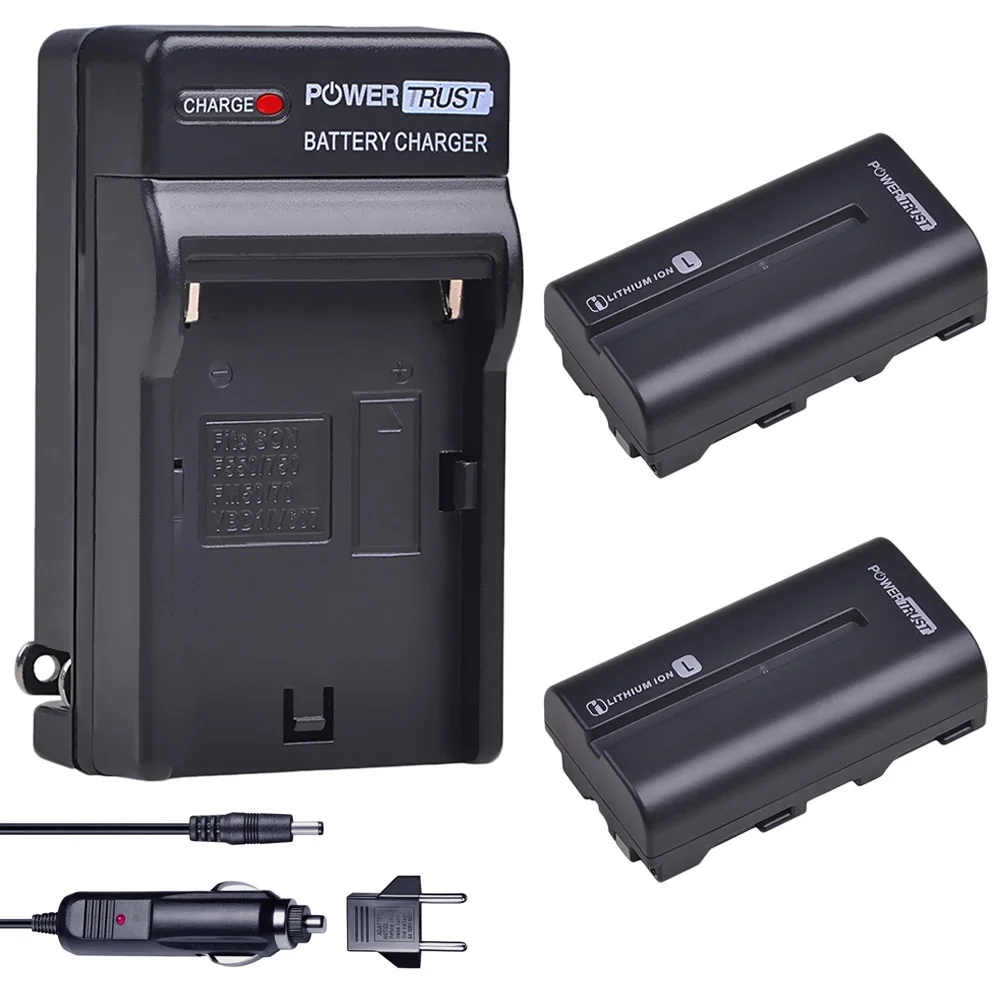 

2-Pack NP-F550 Battery and Digital Charger for Sony NP-F550 NP-F570 NP-F530 and sony CCD-RV100 TRV35 PLM-100 TRV35 MVC-FD91 etc