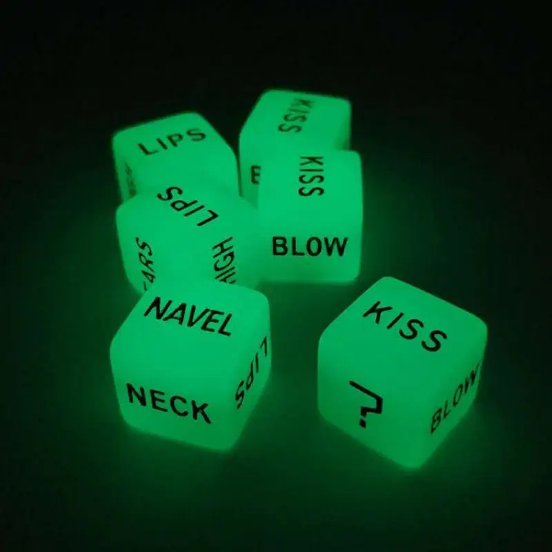 Glow in the Dark Love Dice for Couple Lovers, Funny Love Dice, Aid Sex Party Toy, Adult Games, 2Pcs