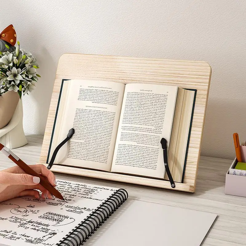 Reading Bookshelf Student Reading Shelf Sticker Reading Shelf Multifunctional Bamboo Book Copybook Stand Chanting Support