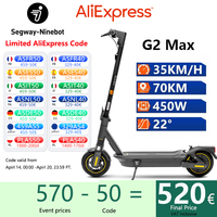 EU Stock Ninebot By Segway Max G2 Smart Electric Scooter 35KM/H Max Speed 70KM Range 450W Motor Original G2 Kickscooter