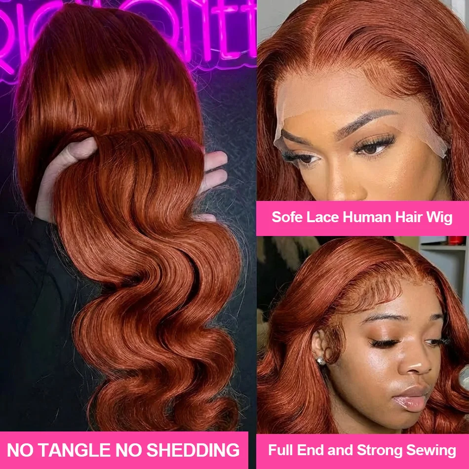 

Красно-коричневые парики с кружевной передней частью 13x4 и 13x6 из натуральных волос, предварительно прорезанные, плотность 250%, с эффектом Body Wave, окрашенные, из натуральных волос, с кружевным фронтом