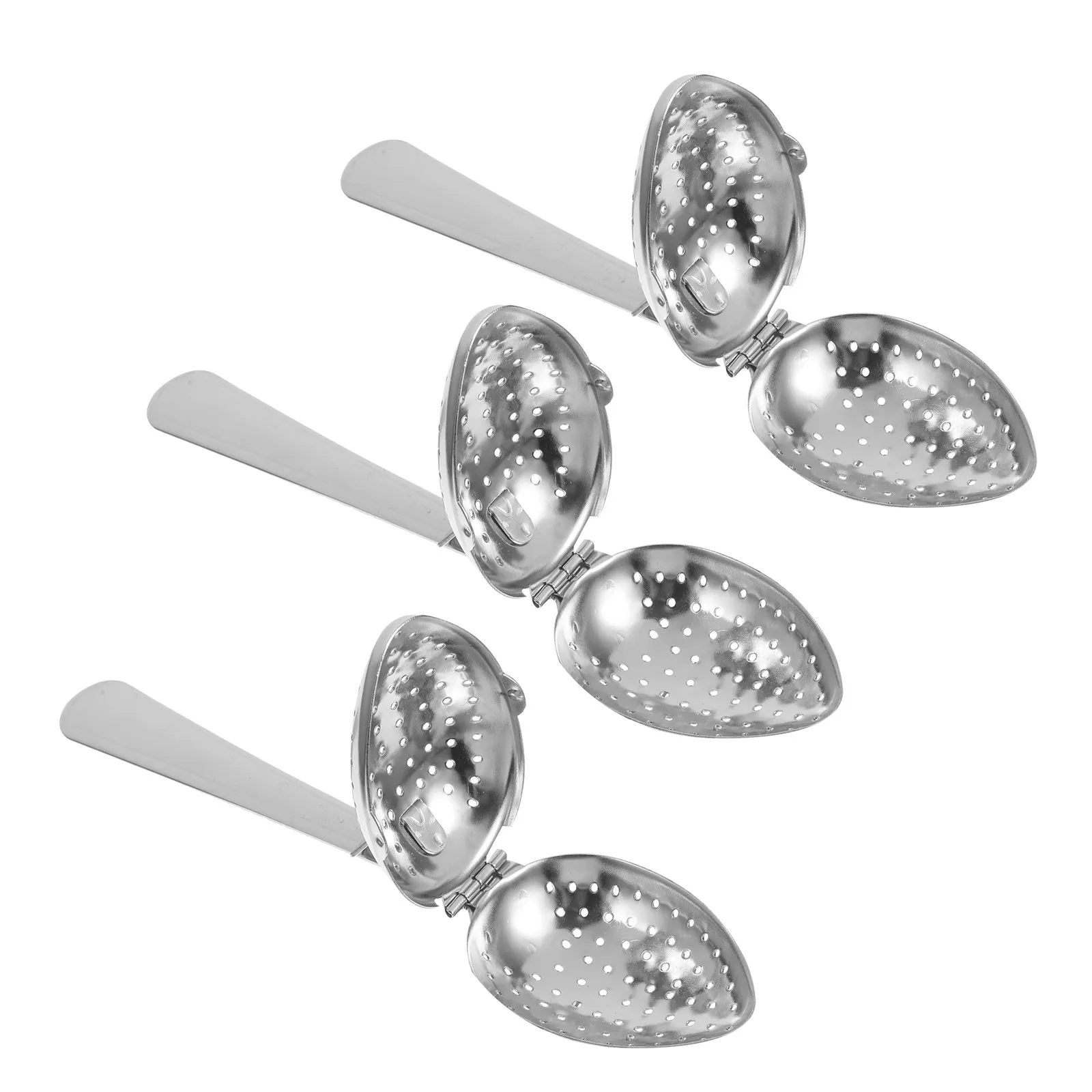 

3Pcs Reusable Stainless Steel Tea Infuser Fine Mesh Strainer for Tea Leaves and Spices Portable Brewing Filter Minimalist Design