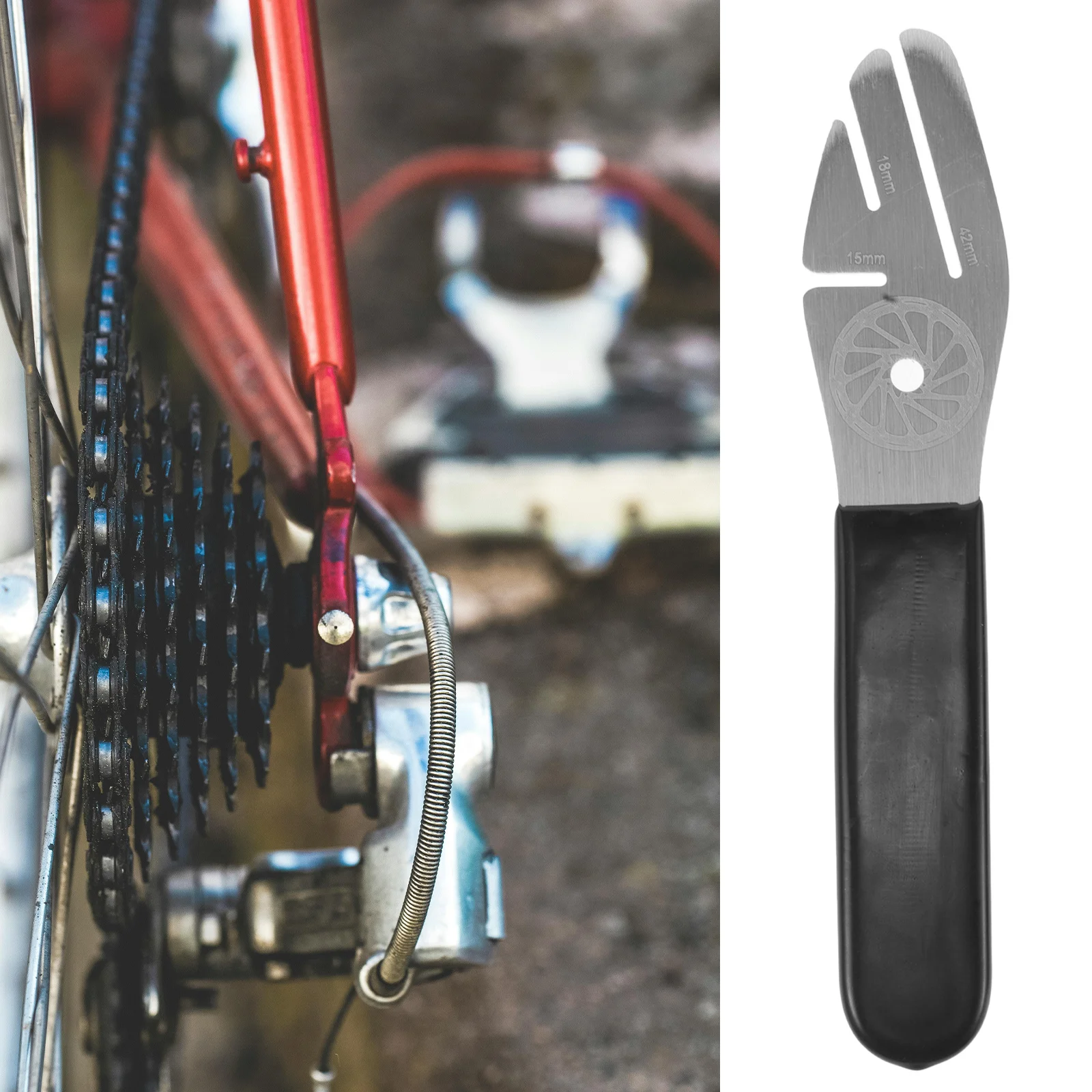 2Pcs Bike Brake Disc Rotors Alignment Repair Tool Stainless Steel Cycling Disc Brake Maintenance Wrench Portable Bike Tool